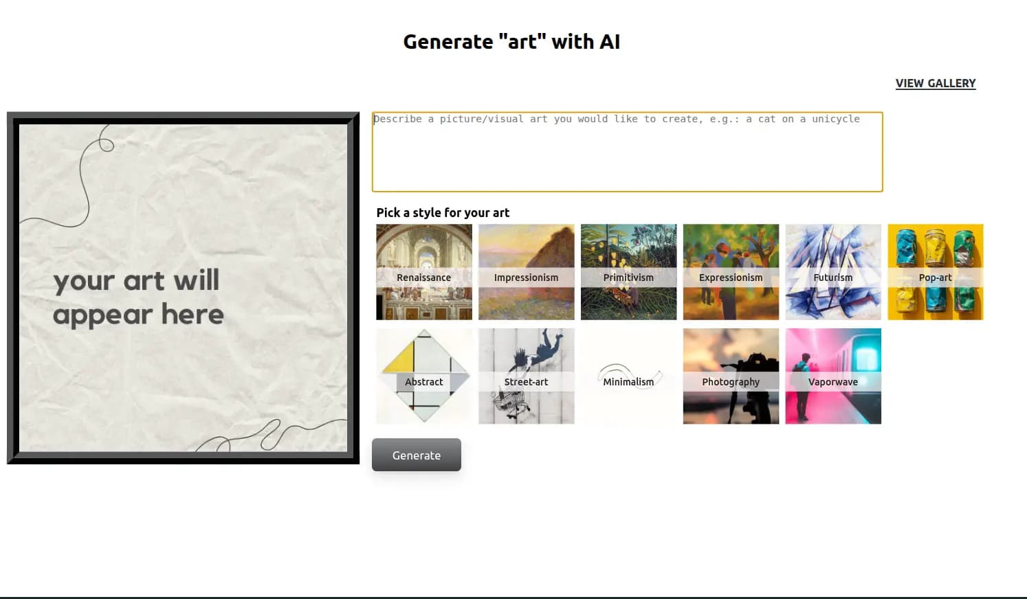 Generate AI Art