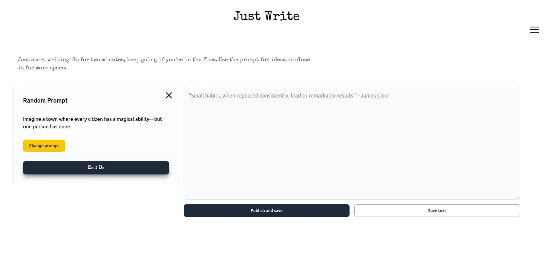 Just Write